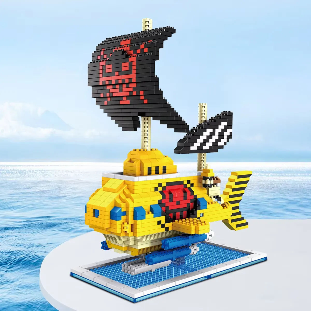 One Piece Pirate Ship 3D Model Building Blocks