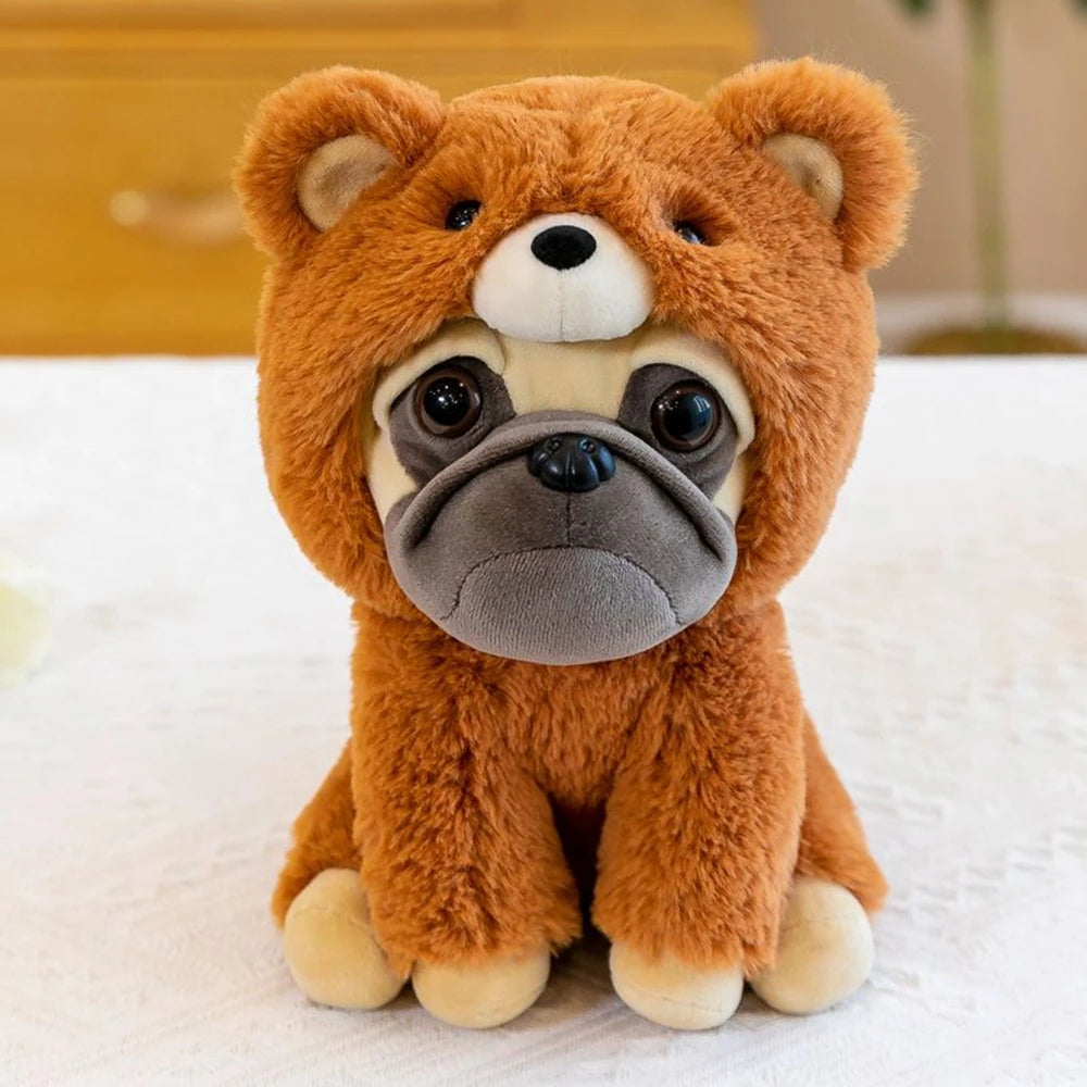 25CM Creative Hat Shar-pei Dog Plush Toy Other Animal Dress Up Hat Can Be Taken Off Into A Dog Doll Children's Birthday Gift - Bear Hugs