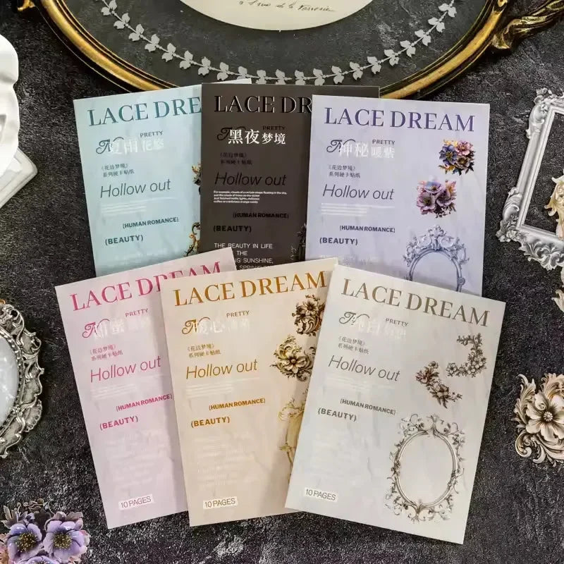 Lace Dream Frame Collage Sticker Pack (10 Pcs)