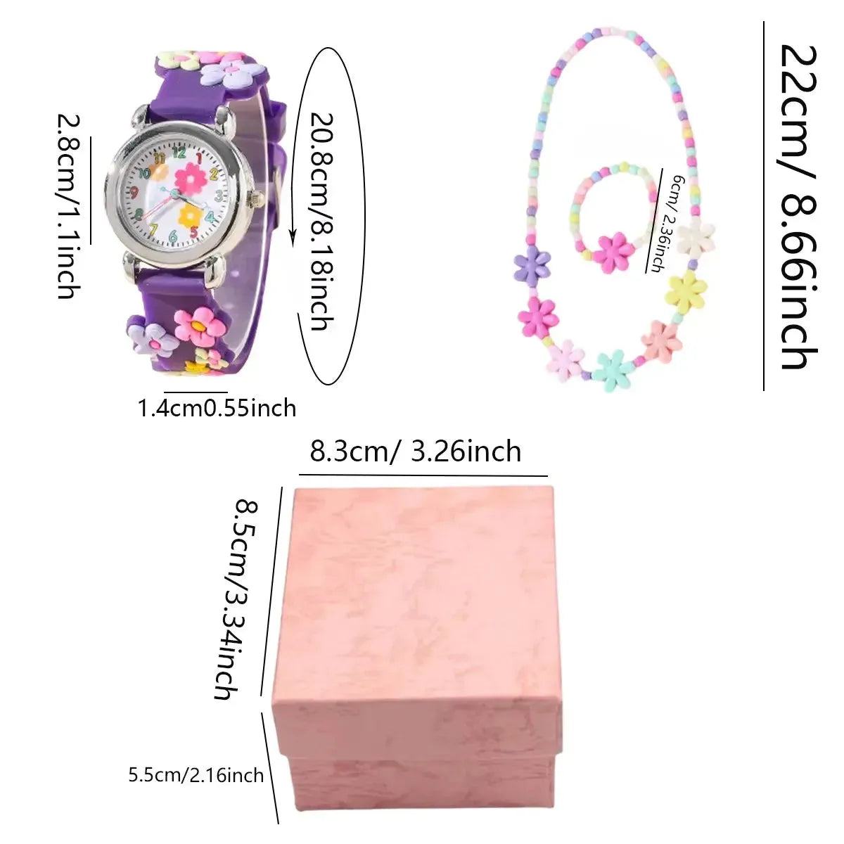 Cute Floral Round Kids Watch