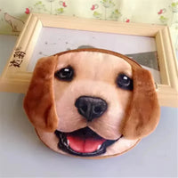 3D Realistic Dog Face Coin Purse