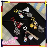 Hello Kitty Sports Ace Metal Keychain