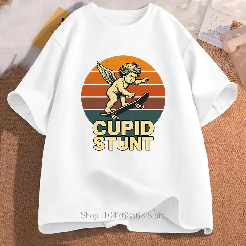 Cupid Stunt Graphic Print T-shirt - Bear Hugs
