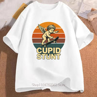 Cupid Stunt Graphic Print T-shirt - Bear Hugs