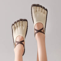 Gallonshark lace up five finger split toe shoes, anti slip, silent, soft soled, indoor sports, fitness, yoga, skipping rope, dee - Bear Hugs