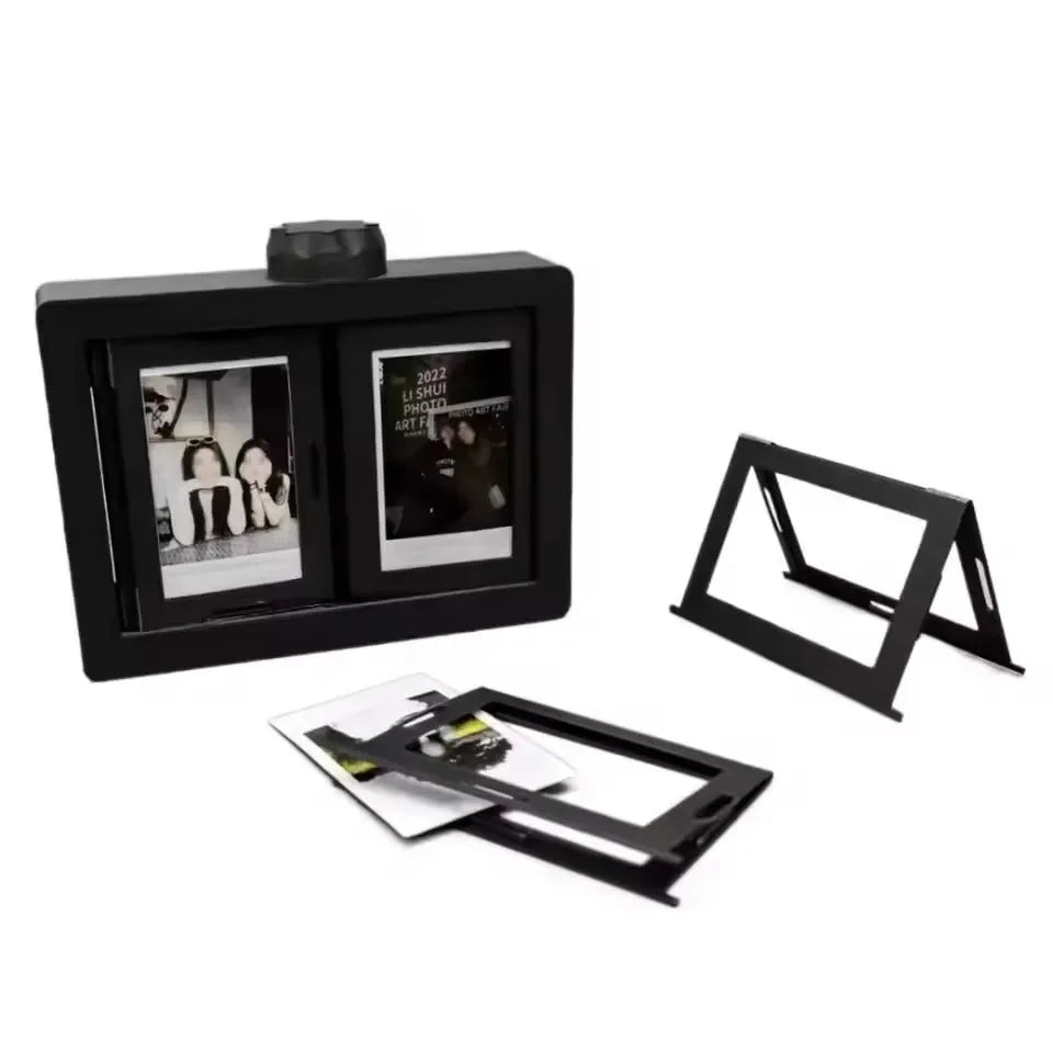 Carrousel de cadres photo rotatifs à 12 emplacements 