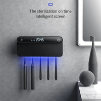 Smart UV Toothbrush Holder Sterilizer Toothpaste Squeezer Dispenser LED Displayed Timming Disinfection Bathroom Accessories Set - Bear Hugs