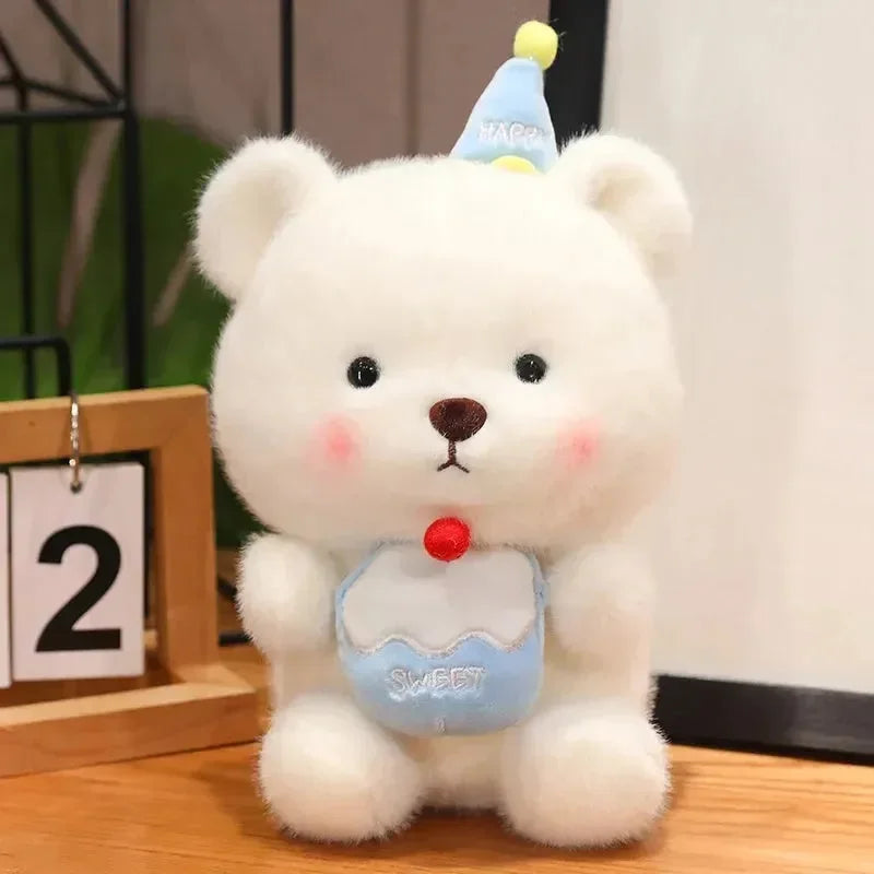 Capybara & Bear Birthday Cake Plushies (22 cm)