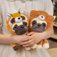 25CM Creative Hat Shar-pei Dog Plush Toy Other Animal Dress Up Hat Can Be Taken Off Into A Dog Doll Children's Birthday Gift - Bear Hugs