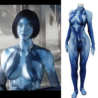 Game Halo Cosplay Halo Girl Cortana Costume Superhero 3D Printed Spandex Bodysuit Halloween Costume Carnival Party Adult Female - Bear Hugs