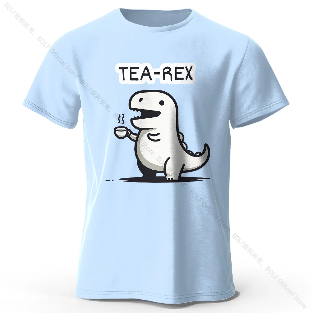 Tea-Rex Dinosaur Cotton T-Shirt