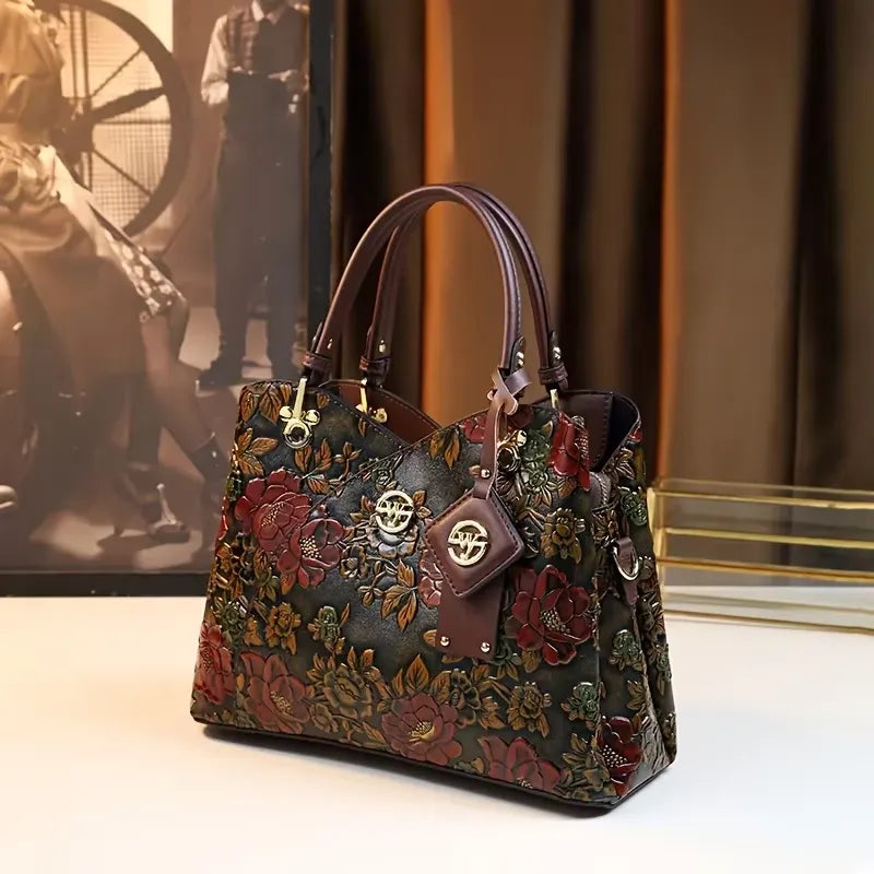 Vintage Flower Pattern Handbag