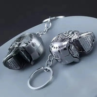 Terminator Skull Head Metal Keychain