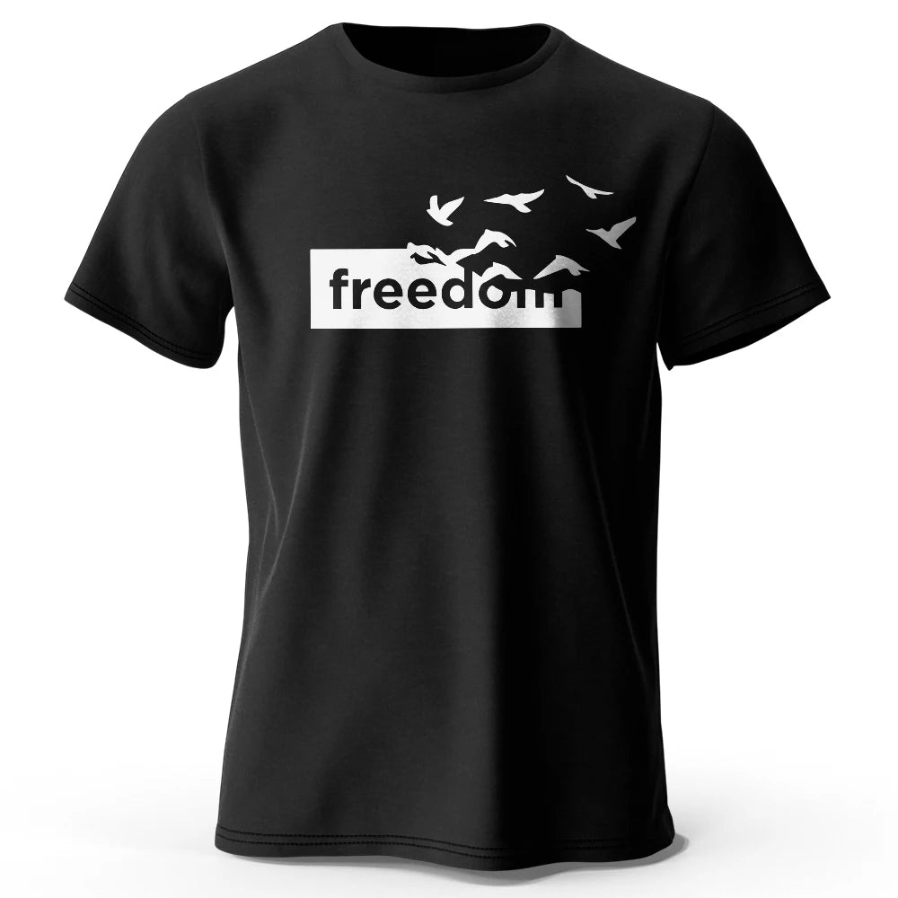 Freedom Letter Printed T-Shirt