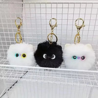 Purrfect Peepers Cat Head Keychain