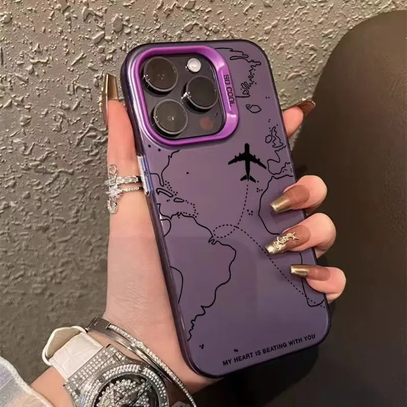 Airplane Route Design Phone Case (For iPhones)