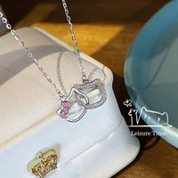 Hello Kitty Double Ring Pendant