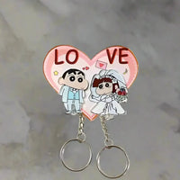 Shinchan & Nohara Wedding Couple Keychain