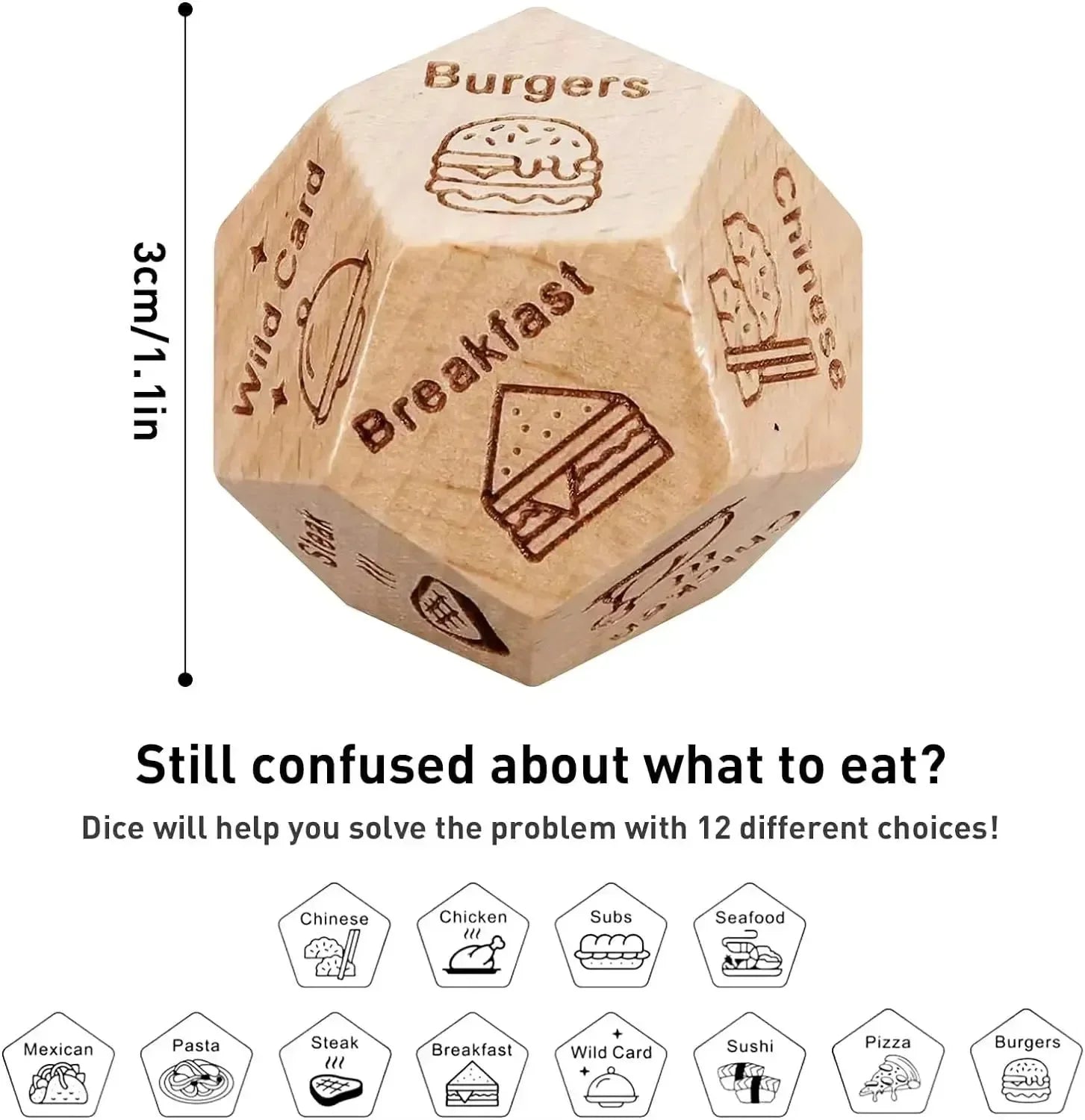 12-Sided Decision Dice for Couples