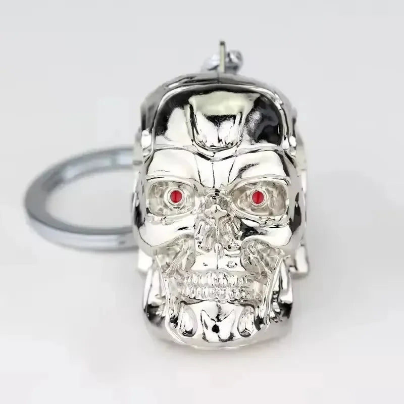 Terminator Skull Head Metal Keychain