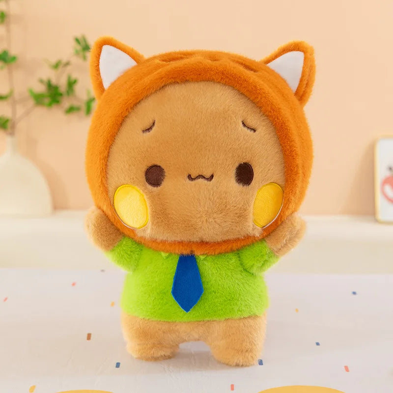 Cute Anime Bubu Dudu Plush Toy—Dressed in Rabbit and Fox Costumes Kawaii Stuffed Animal Couple Doll for Friends Gift Room Decor - Bear Hugs