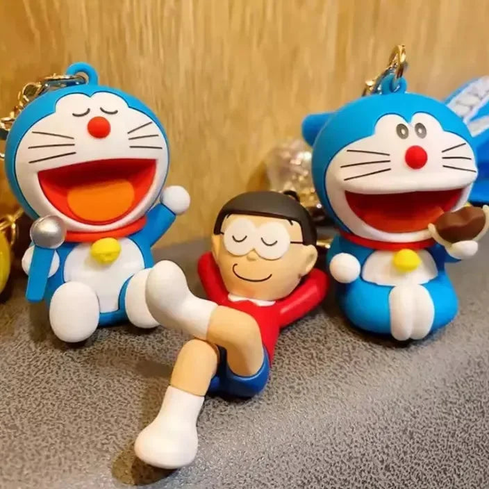 Dreamy Duo Doraemon Delights Keychain