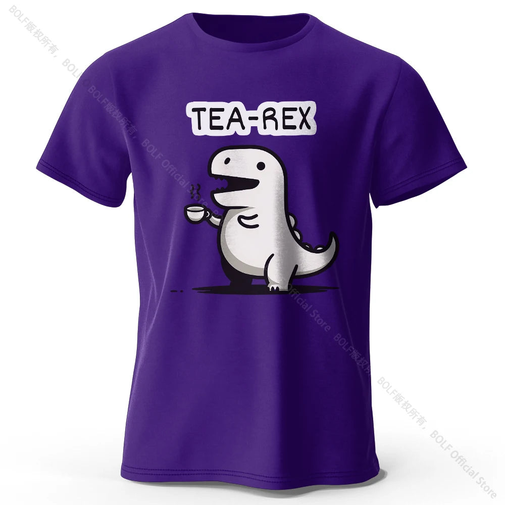 Tea-Rex Dinosaur Cotton T-Shirt