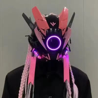 Cyberpunk LED Cosplay Helmet Mask