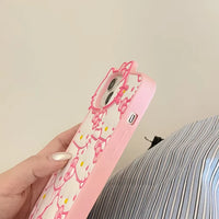 Hello Kitty White Pink Phone Case (For iPhones)