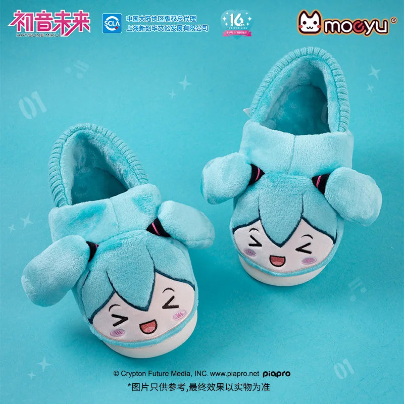 Moeyu Miku Plush Slippers Cosplay Costume Shoes Men Women Winter Warm Cartoon Home Cotton Slipper Original - Bear Hugs