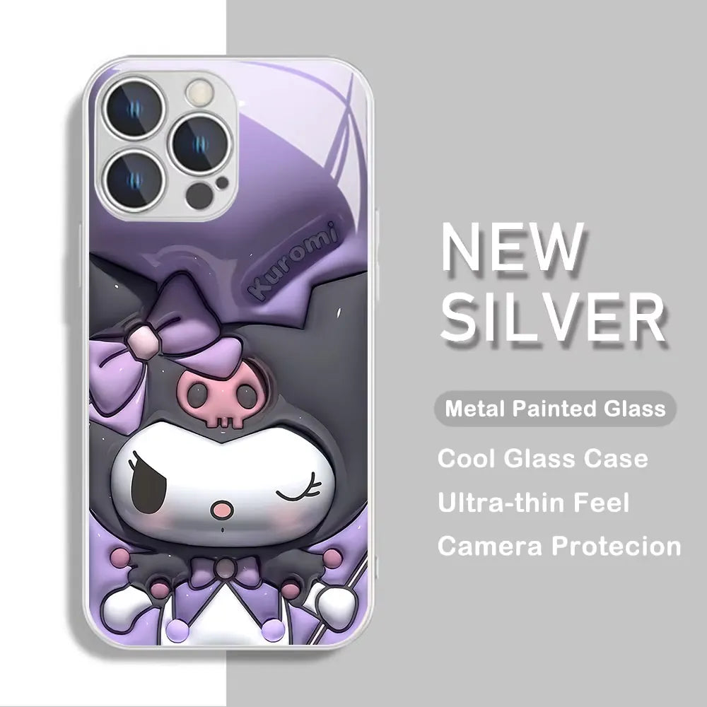 Sanrio Characters Metallic Color Case (For iPhones)