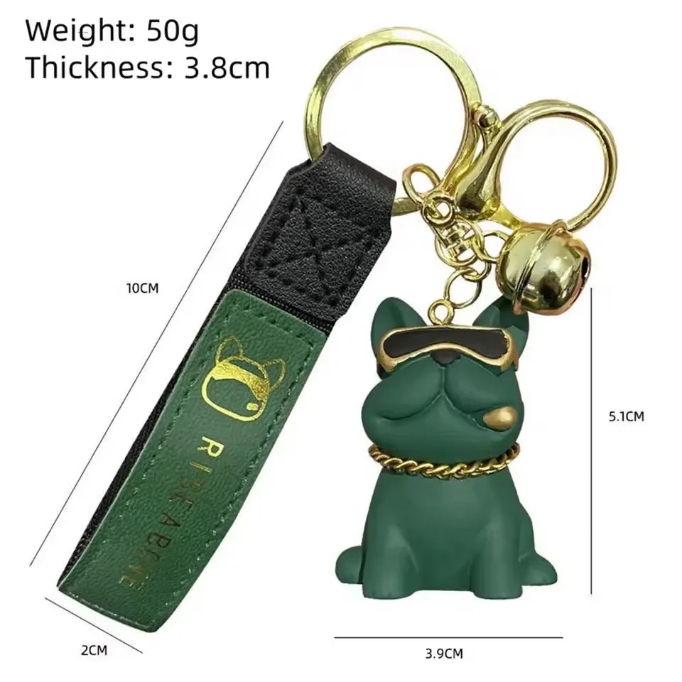Rebel Ruff Bulldog 3D Keychain