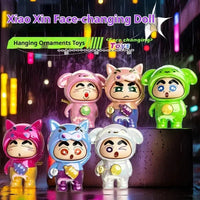 Crayon Shinchan Gradient Face Changing Keychain - Bear Hugs