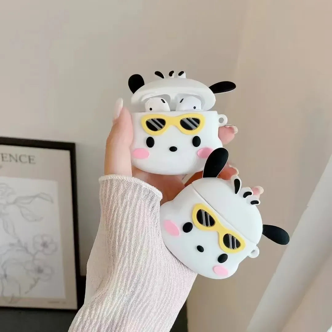 Pochacco Sunglasses Silicone AirPods Case