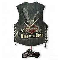 Cruiser Bike Vest Swing Wood Wall Clock