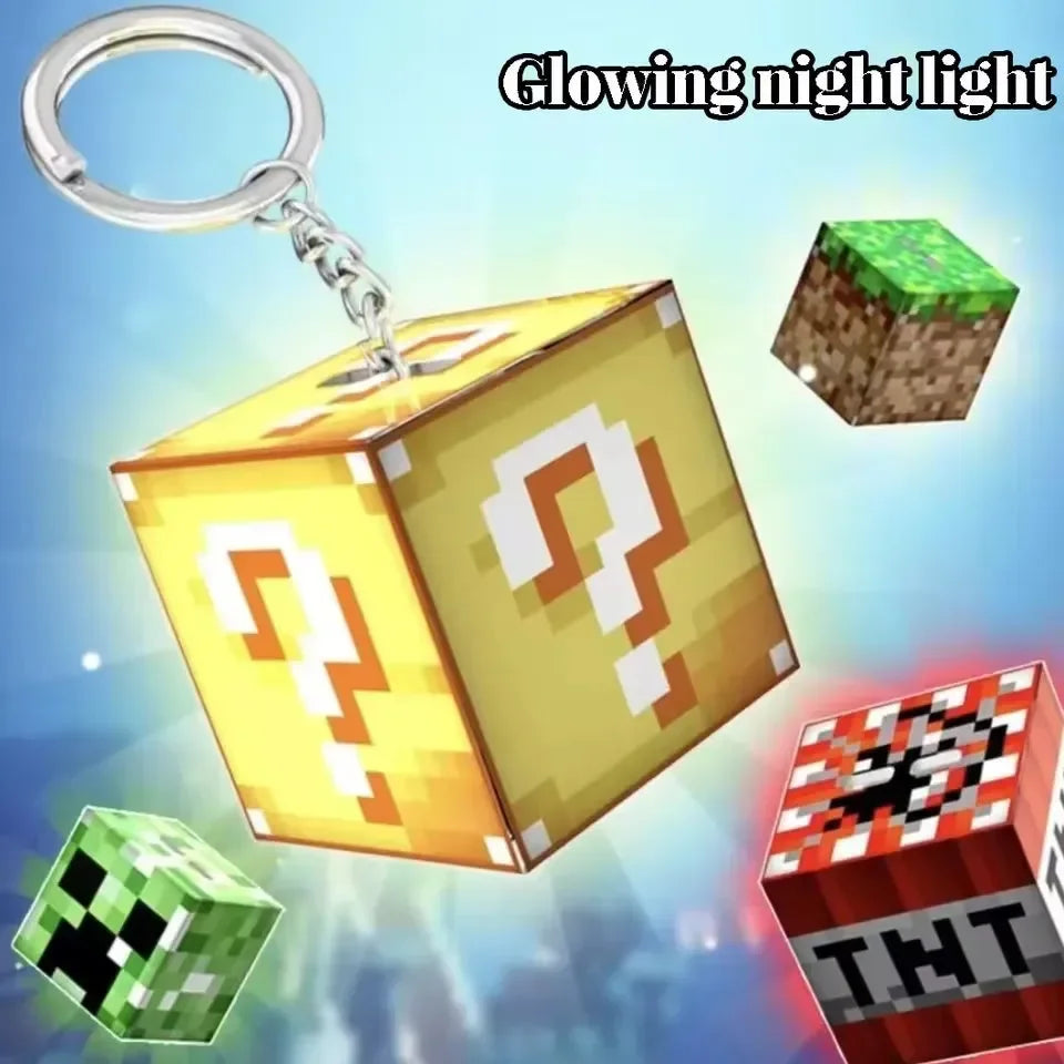 Minekraft Block Beacon LED Keychain