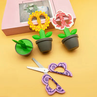 Creative Standing Flower Office Scissor Cute Stationery Scissors DIY Crafts Paper-Cutting Scissor School Supplies Desk Decor - Bear Hugs