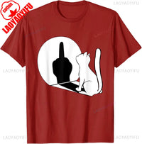 Middle Finger Cat Statement T-Shirt - Bear Hugs