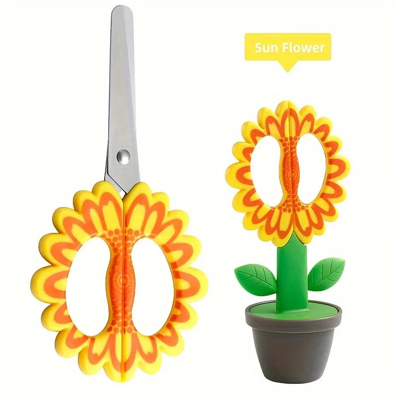 Creative Standing Flower Office Scissor Cute Stationery Scissors DIY Crafts Paper-Cutting Scissor School Supplies Desk Decor - Bear Hugs