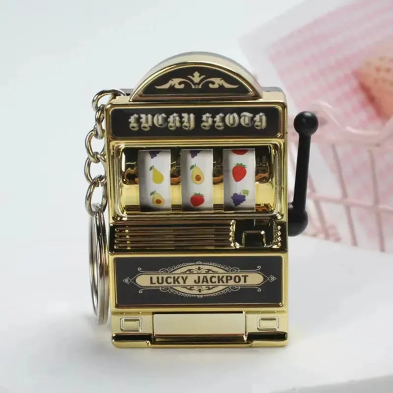 Jackpot Fruit Slot Machine Keychain