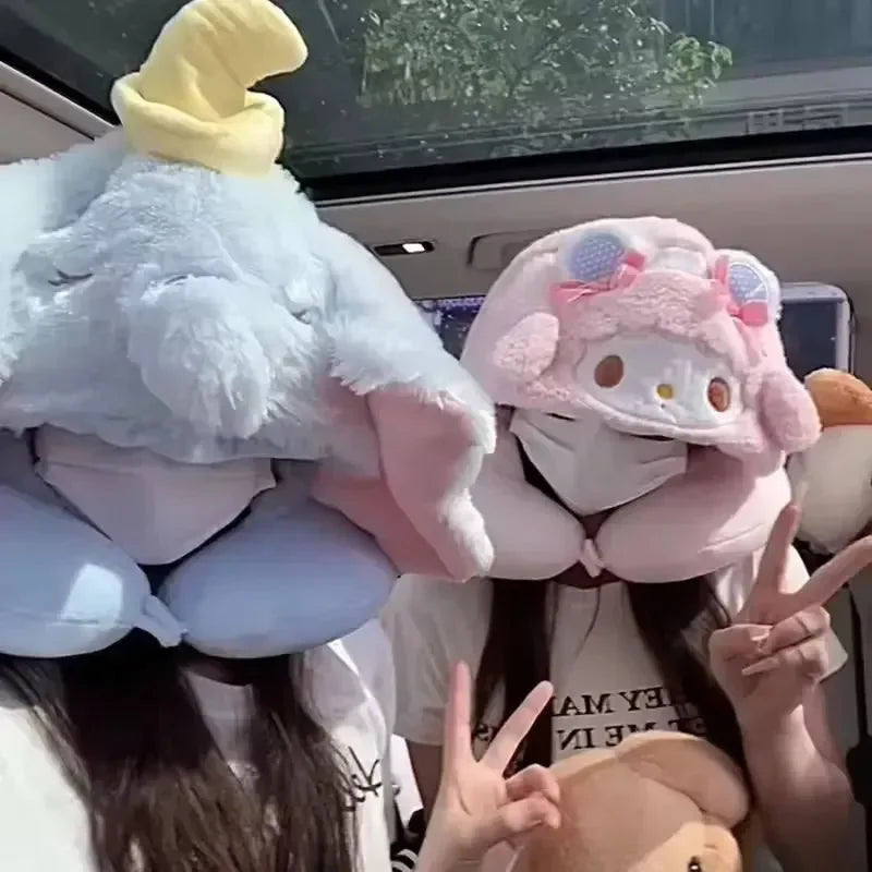 Character Cloud Hooded Neck Pillows