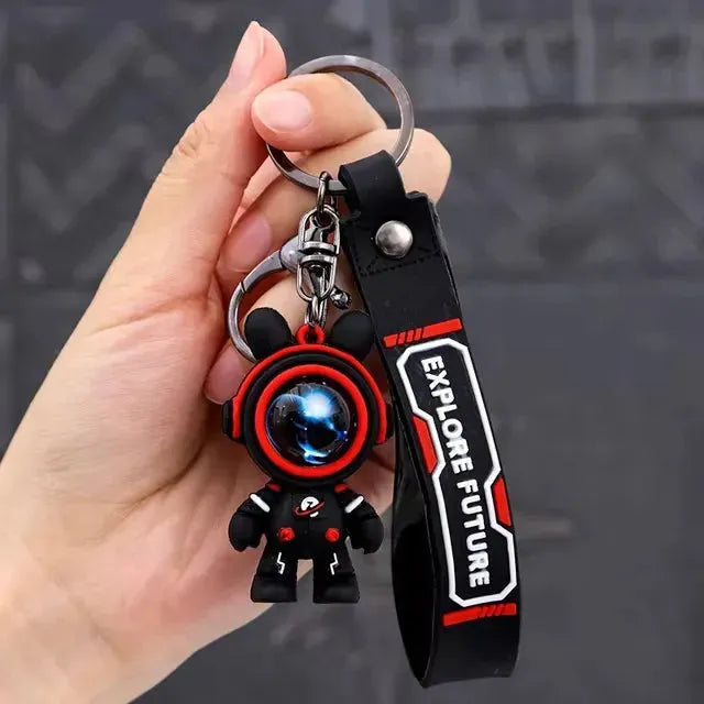 Lightning Astronaut Bear 3D Keychain