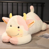 90/110CM Lovely Milk Cow Plush Toys Cartoon Stuffed Animal Cattle Dolls Sleeping Pillow for Birthday Gifts - Bear Hugs