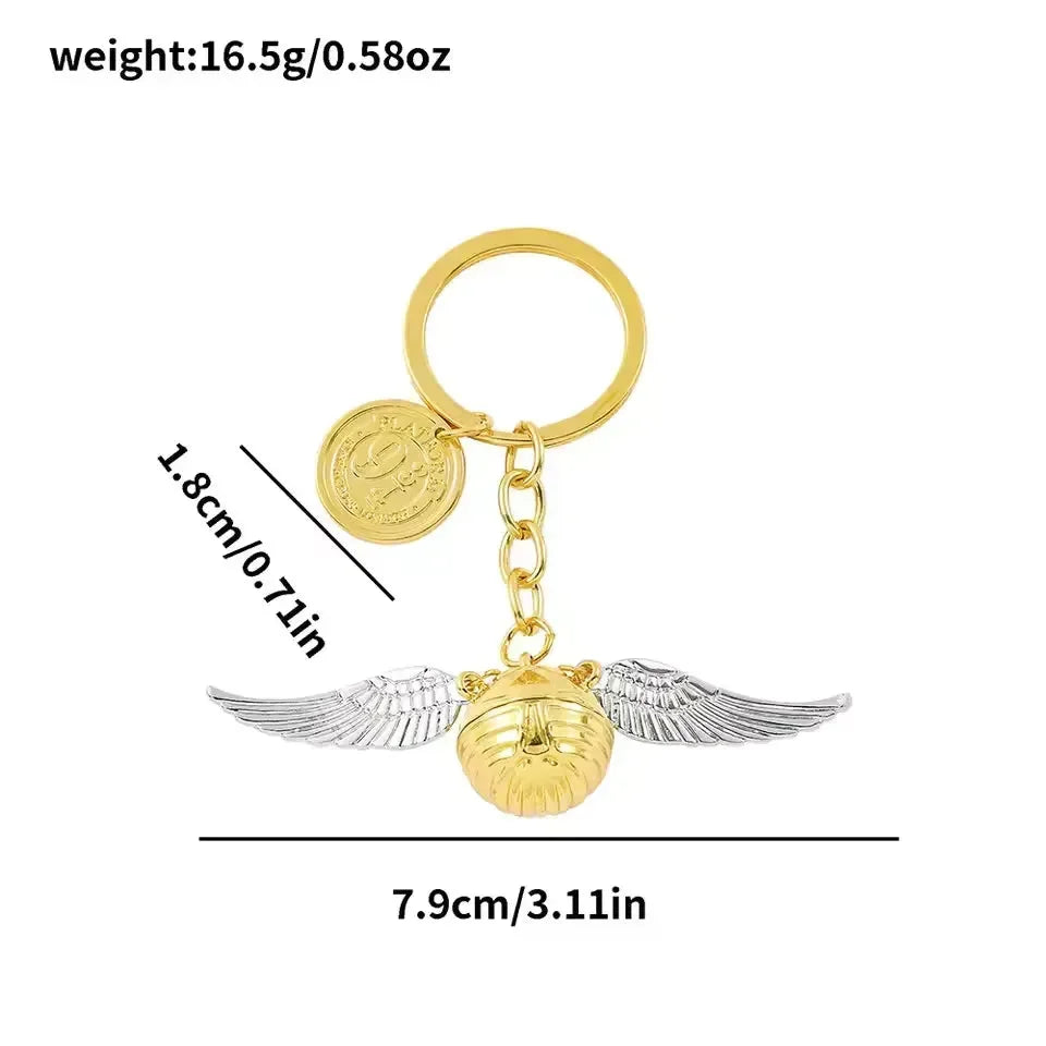 Winged Wonder Golden Snitch Keychain