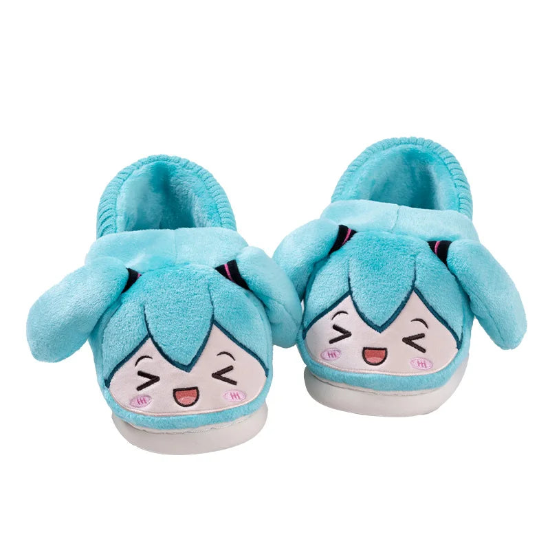 Moeyu Miku Plush Slippers Cosplay Costume Shoes Men Women Winter Warm Cartoon Home Cotton Slipper Original - Bear Hugs