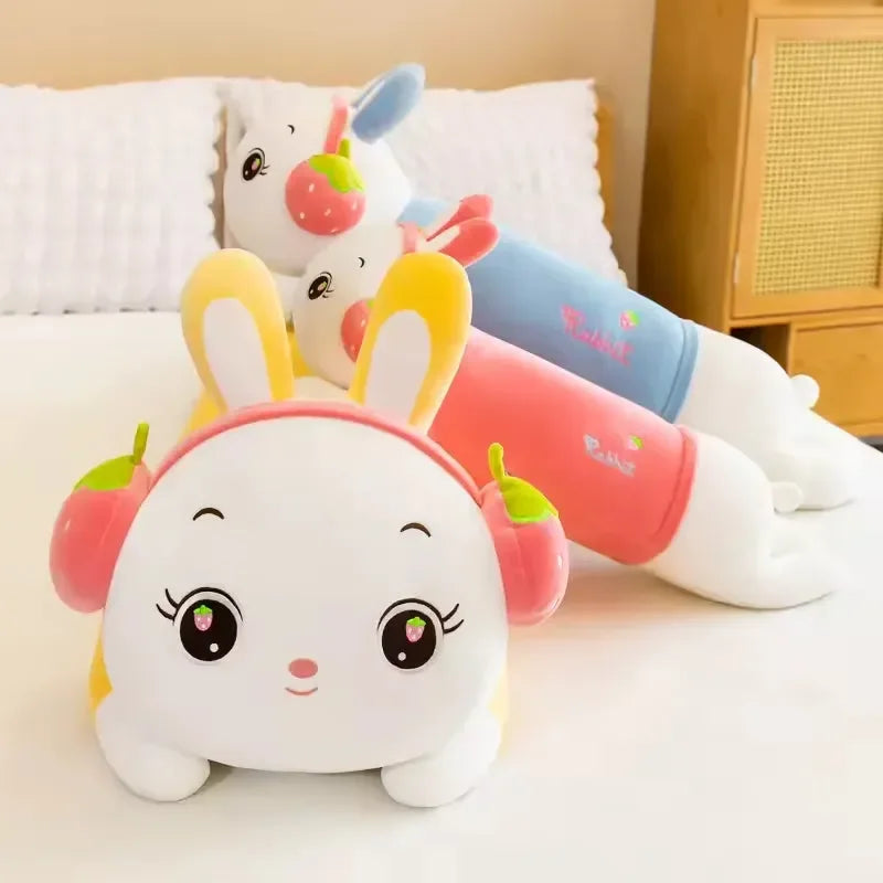 Strawberry Headphone Bunny Long Pillow (60 cm)
