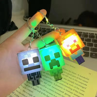 Minekraft Block Beacon LED Keychain