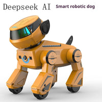 Ai Smart Robot Dog Gesture Touch Remote Control Bluetooth Speaker Song Programmable Cool Lighting Toy For Kids Aged 6+Interactio - Bear Hugs