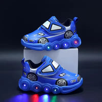 Glow & Go Luminous Cartoon Car Sneakers