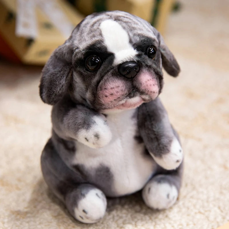 Realistic Sitting Puppy Plush Toy Stuffed Doggy Cute Fluffy Pet for Room Decor Children's Birthday Gift - Bear Hugs